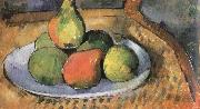 Paul Cezanne pears on a chair oil on canvas